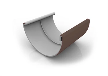 Соединитель желоба 125мм ПВХ с уплотнителем,,шоколадно-коричневый Ruplast 